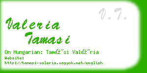 valeria tamasi business card